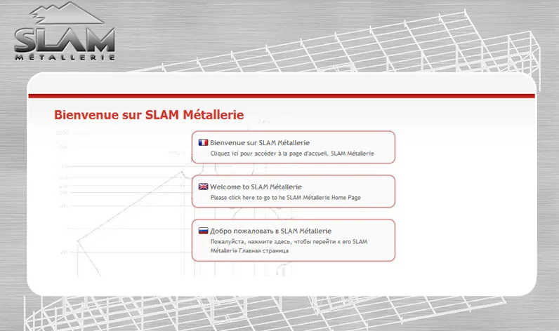 Site Internet SLAM METALLERIE