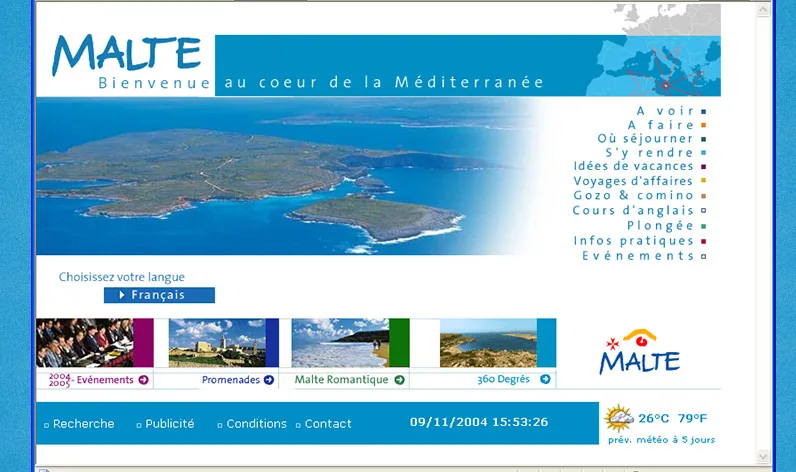 Carte Interactive et site VISITMALTA