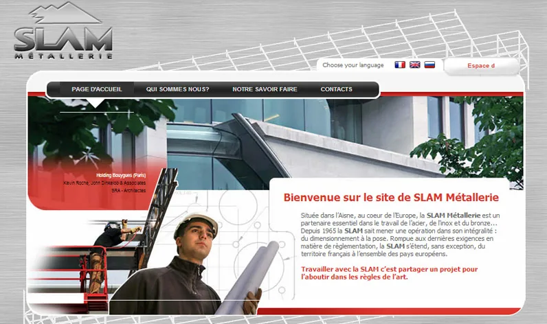 Site Internet SLAM METALLERIE - vue 2