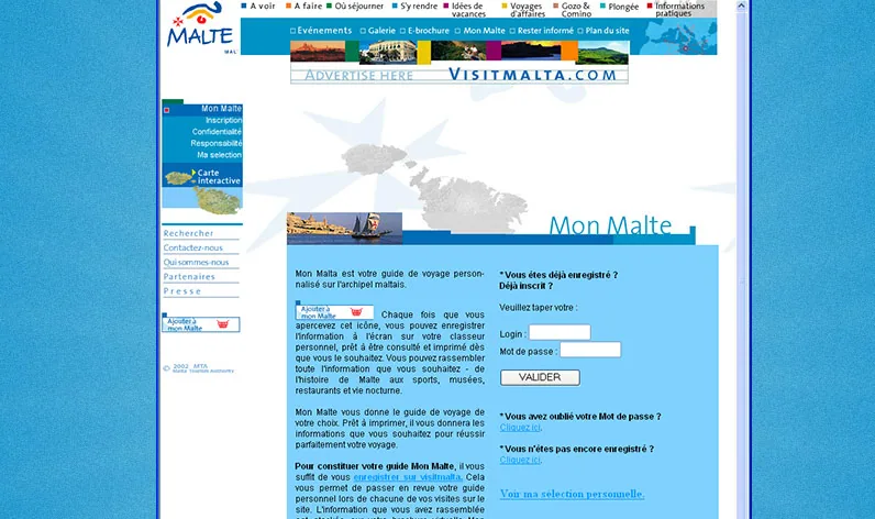 Carte Interactive et site VISITMALTA - vue 2