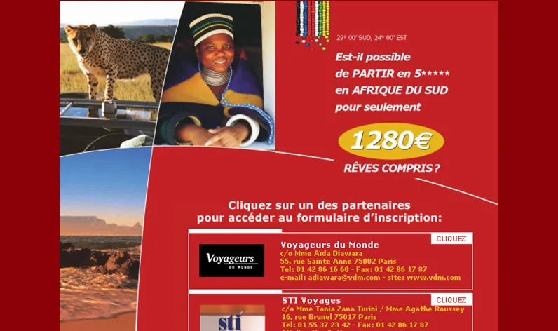 Site Internet OT AFRIQUE DU SUD - vue 2