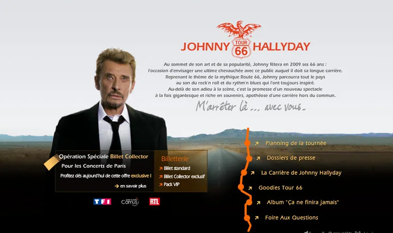 Site Internet TOUR 66 Teaser et Site