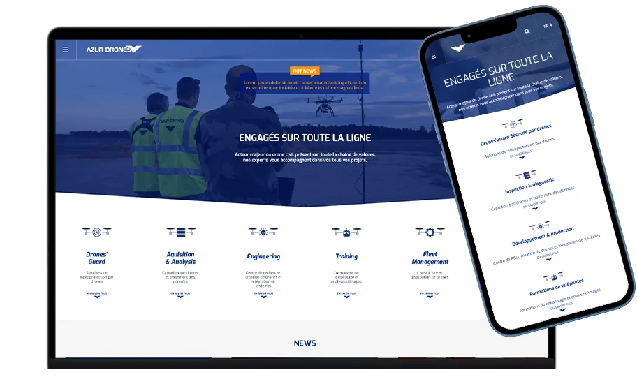 Site Internet Azur Drones