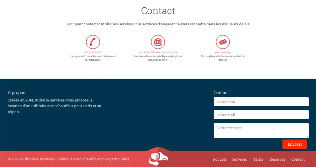 Site Internet Utilitaire & services - vue 2