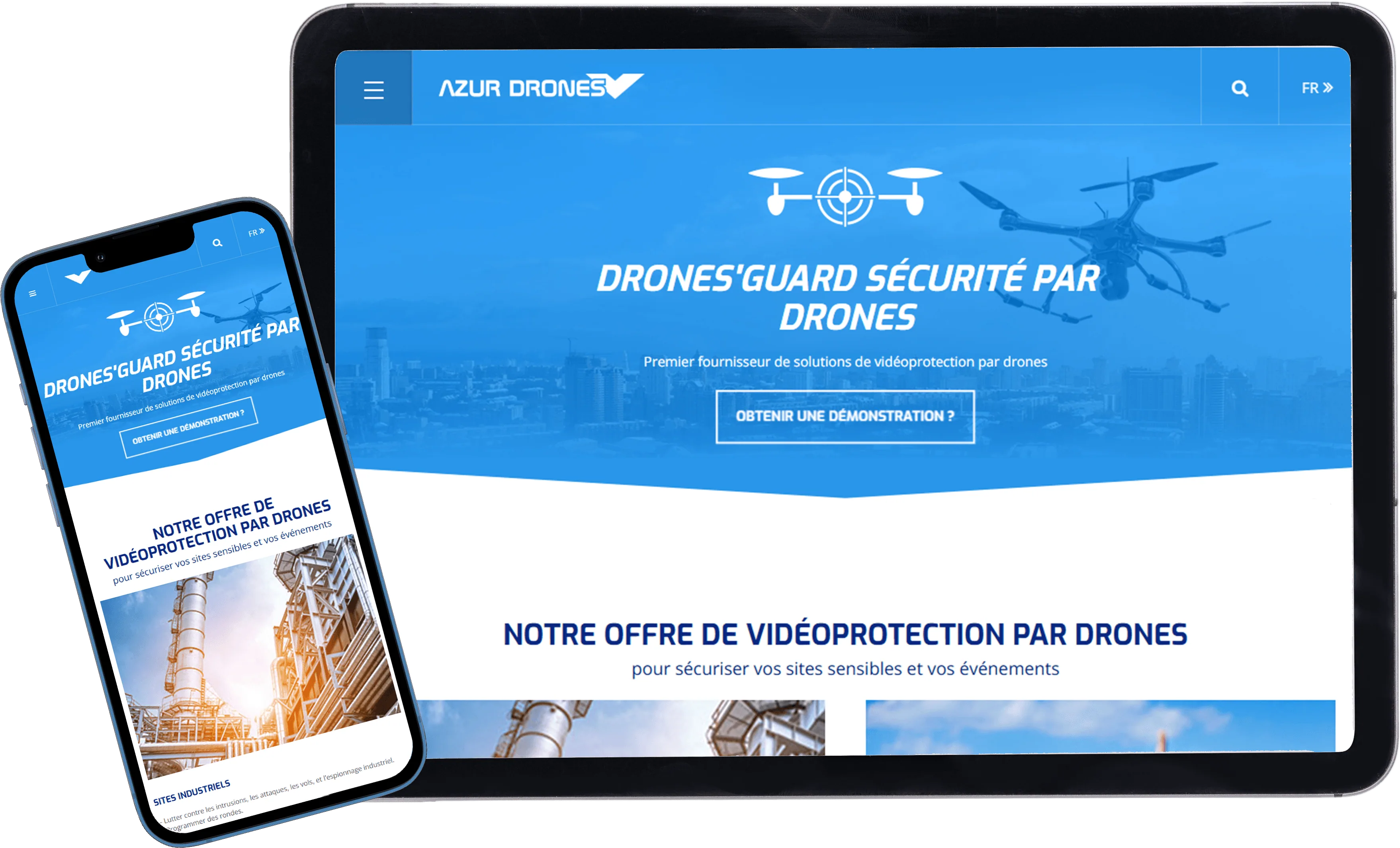 Site Internet Azur Drones - vue 2