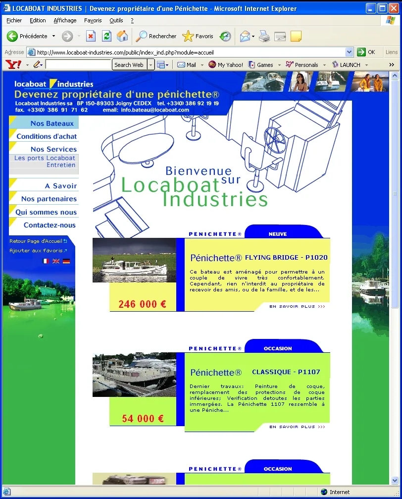 Site Internet LOCABOAT-INDUSTRIES