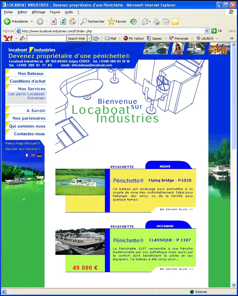 Site Internet LOCABOAT-INDUSTRIES - vue 2