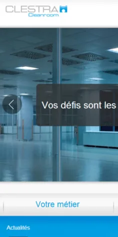 Site Internet CLESTRA CLEANROOM - visuel principal