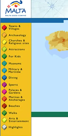 Carte Interactive et site VISITMALTA - visuel principal