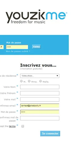 Site Internet YOUZIKME - visuel principal