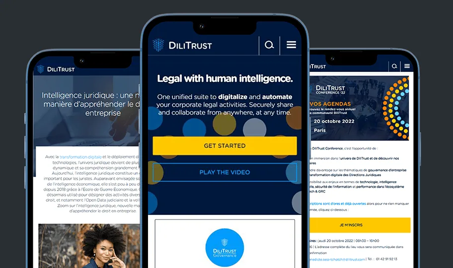 Refonte du site web DiliTrust - vue 2