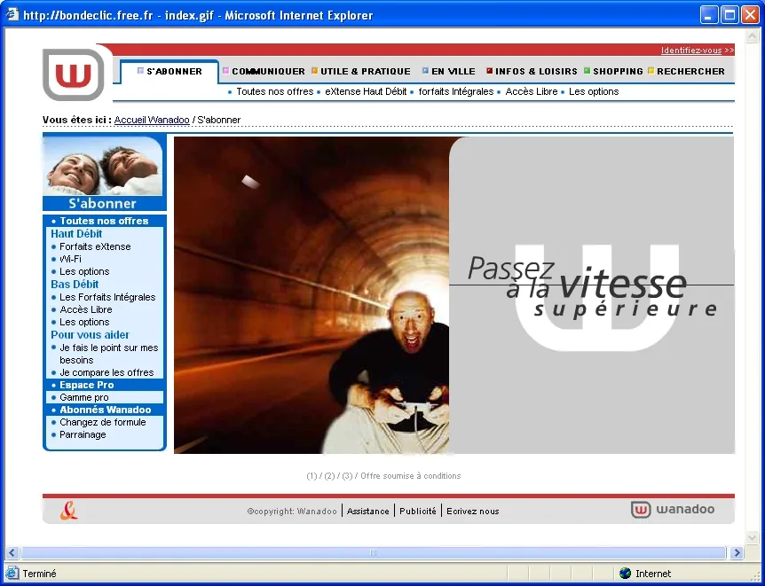 Pub on line WANADOO